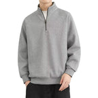 Half Zipped Stand Collar Men's Vintage Casual Sweatshirt