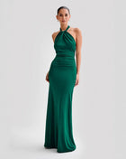 SS Maxi Dress Dark Green