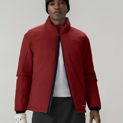 Men's Fashionable Lightweight Cotton-padded Jacket Wine red