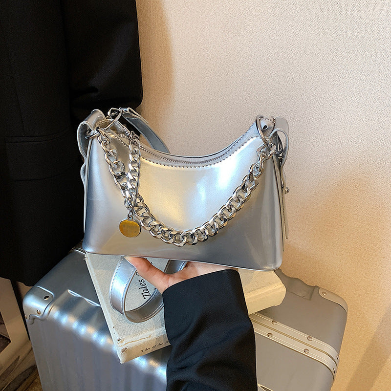 SS Crossbody Bag Silver Free Size