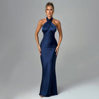 SS Backless Dress Blue