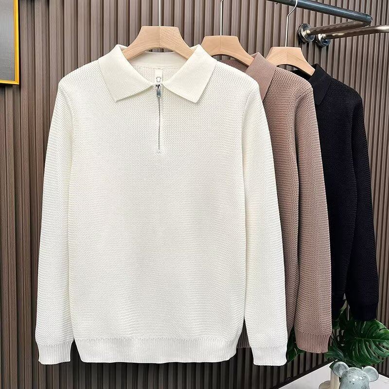 Men's Autumn And Winter High-grade Half Zipper Sweater