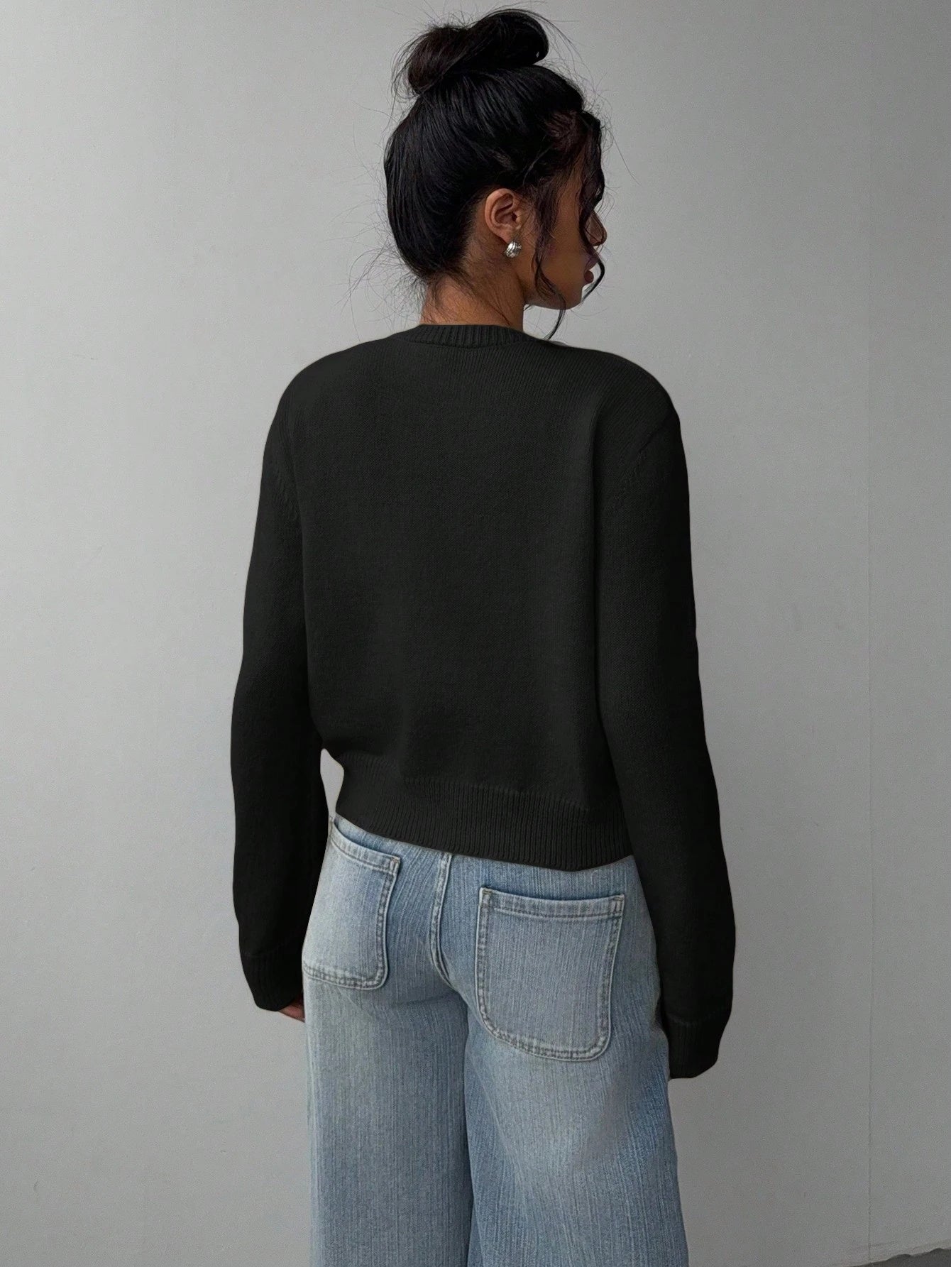 Chic Knitted Cardigan Short Sweater