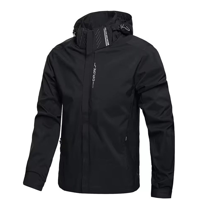 Men's Windproof Outdoor Thin Jacket Black