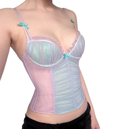 Desire Mesh Bow Sling Vest