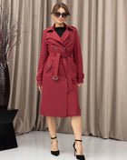 SS Classic Style Lace-up Coat Red