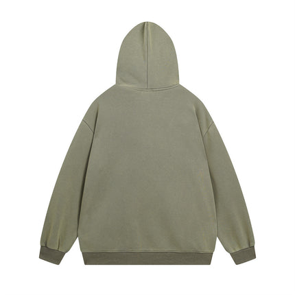 Men's Street Depressed Cross Velvet Padded Hoodie