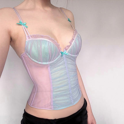 Desire Mesh Bow Sling Vest