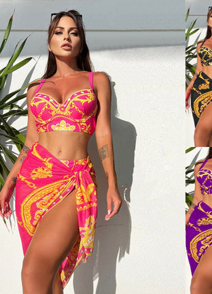 SS Retro Three-piece Swimsuit