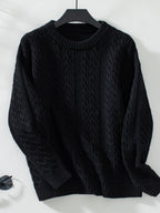 Women’s Twist Knit Sweater Black