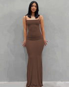 SS Sling Dress Brown