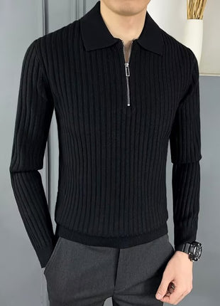 SS Polo Pullover Black