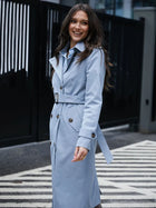 SS Classic Style Lace-up Coat Light blue