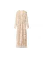 Sexy Style Mesh Lace Hollow Dress