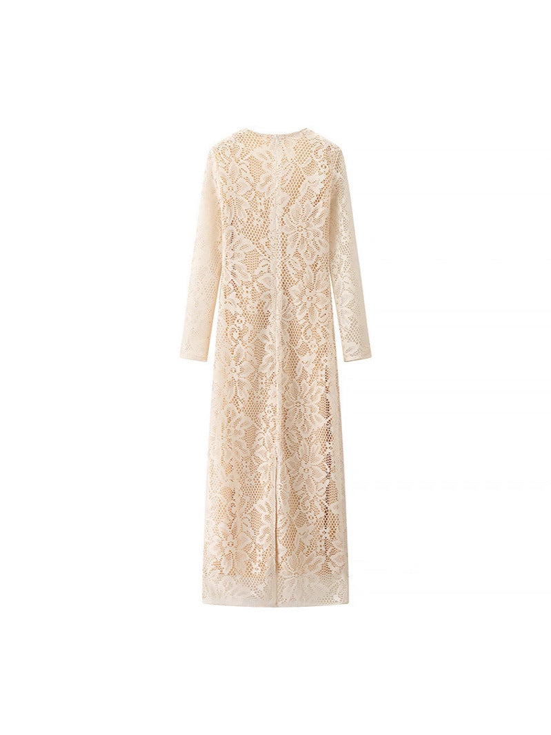 Sexy Style Mesh Lace Hollow Dress