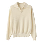 Men's Loose Long Sleeves Sweater Apricot