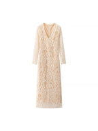 Sexy Style Mesh Lace Hollow Dress