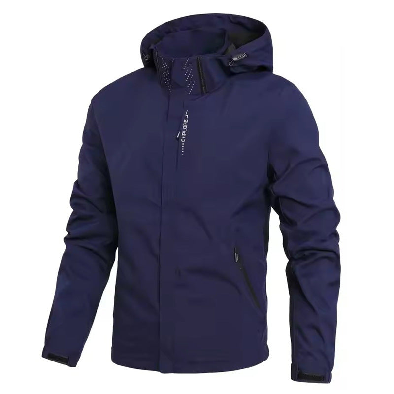 Men's Windproof Outdoor Thin Jacket Navy Blue