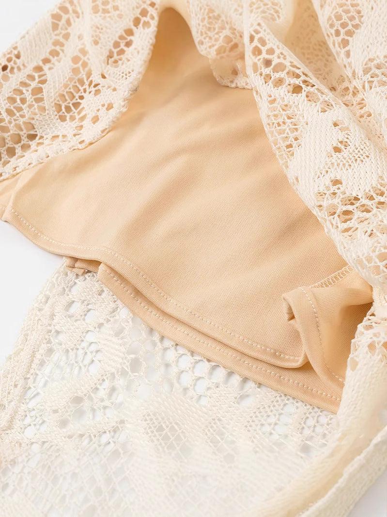 Sexy Style Mesh Lace Hollow Dress