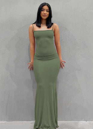 SS Sling Dress Green