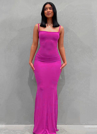 SS Sling Dress Rose Red