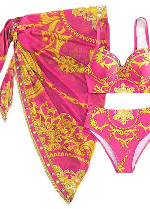 SS Retro Three-piece Swimsuit