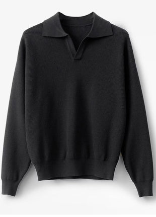 SS Men's Loose Sweater Black