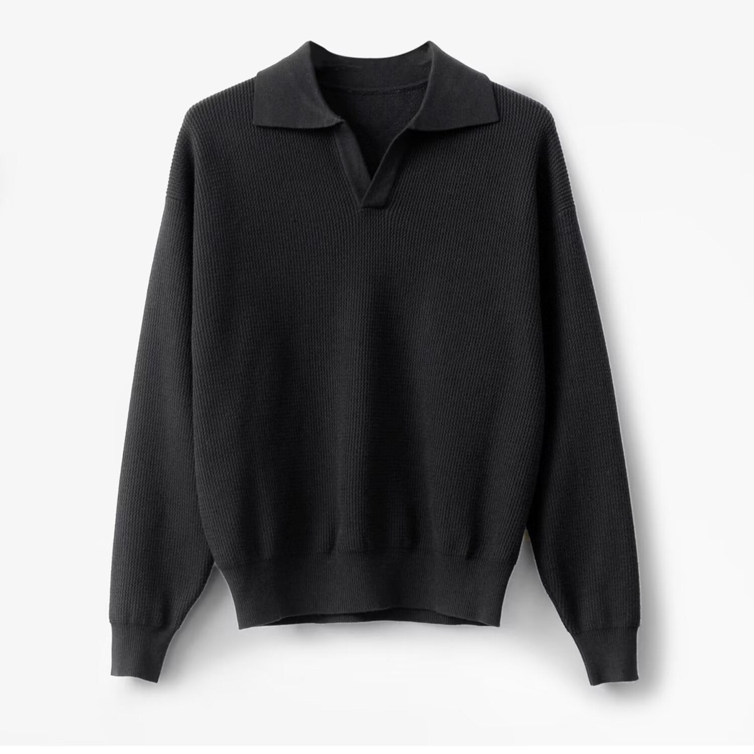 Men's Loose Long Sleeves Sweater Black