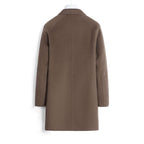 Male Worsted Wool Mid-length Slim-fit Coat