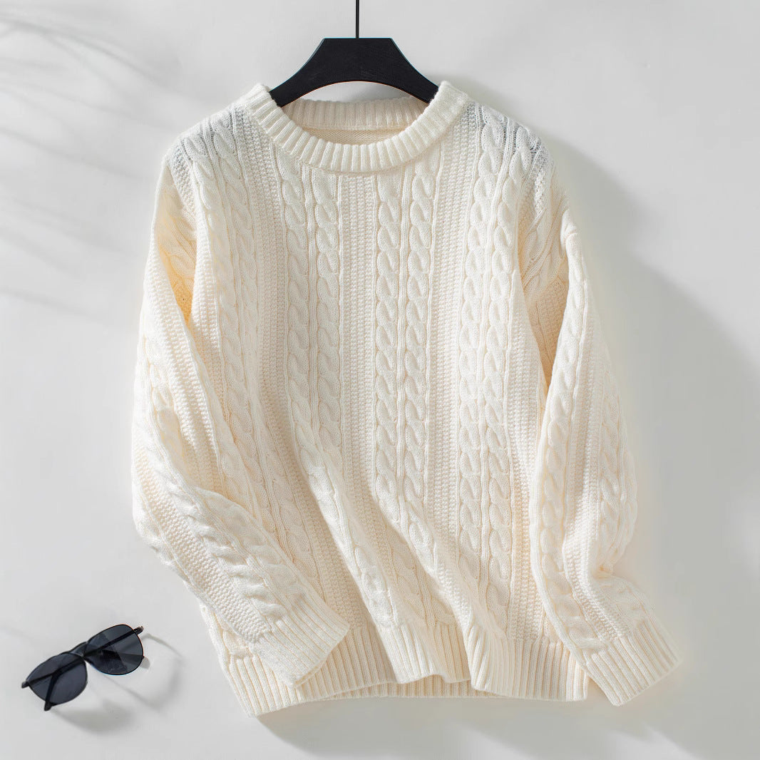 Women’s Twist Knit Sweater Beige