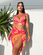 SS Retro Three-piece Swimsuit Red