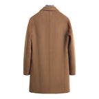Male Worsted Wool Mid-length Slim-fit Coat