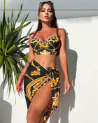 SS Retro Three-piece Swimsuit Black