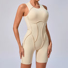 Padding Sporty Jumpsuit Sportswear Beige