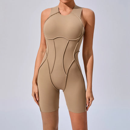 Padding Sporty Jumpsuit Sportswear Khaki