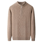 All Wool Men's Half Zipper Sweater