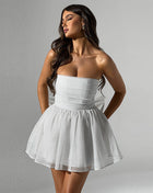 SS Back Bow Dress Silver