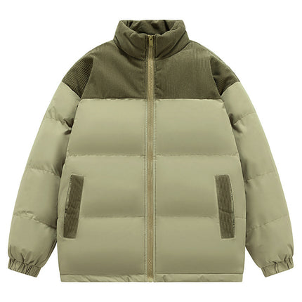 Winter Male New Cotton Thick Padded Coat Green