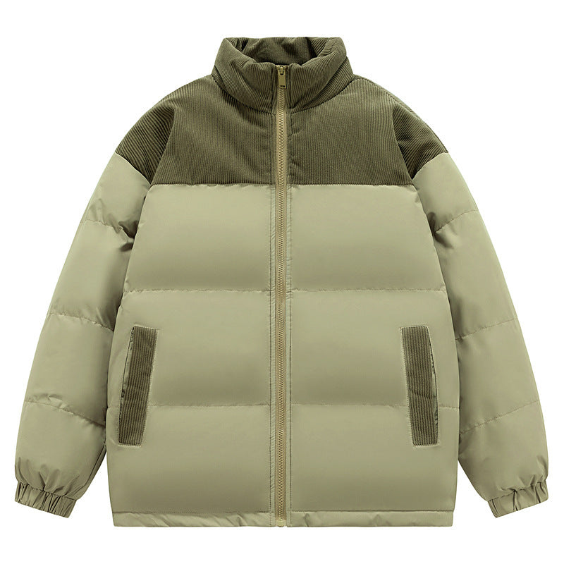 Winter Male New Cotton Thick Padded Coat Green