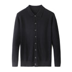 Worsted Single-sided Wool Sweater Black