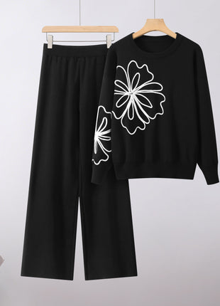 SS Two-piece Suit Black Free size