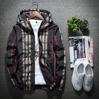 Camouflage Jackets Casual Mens Hooded Luminous Zipper Jacket Black