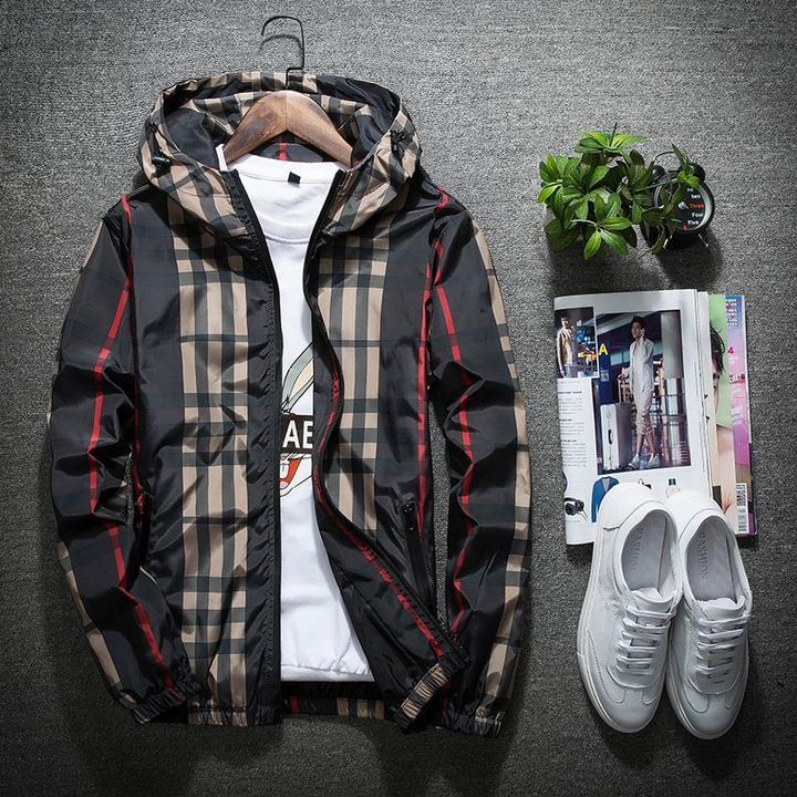 Camouflage Jackets Casual Mens Hooded Luminous Zipper Jacket Black