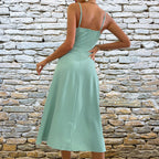 Slit Sling Summer Suspender Dress