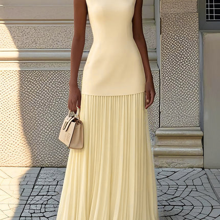 Knitted Vest Sexy Slim Knit Dress Yellow
