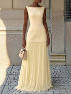 Knitted Vest Sexy Slim Knit Dress Yellow