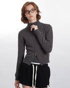 SS Women's Zipper Sweater Gray