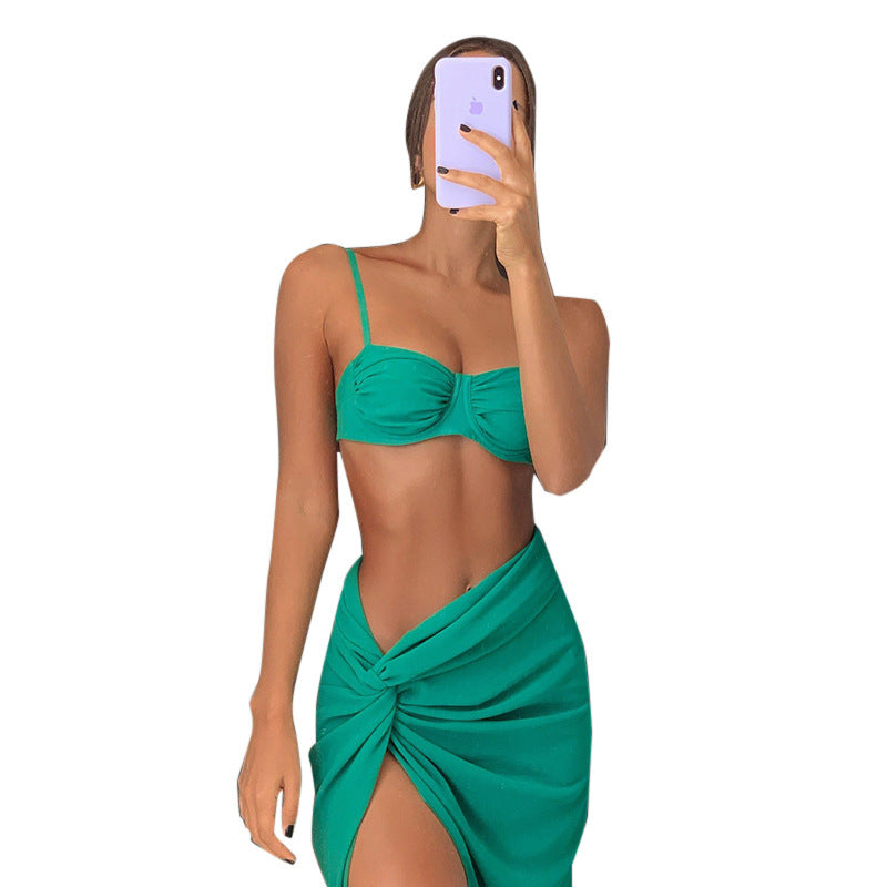 Off Shoulder Twist High Slit Dress