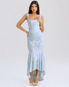 SS Ruched Dress Blue