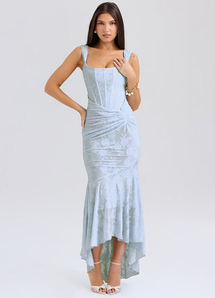 SS Ruched Dress Blue
